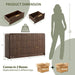 55" W Fluted 8-Drawer Dresser for Bedroom, Walnut