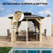 10X10 Durable Weatherproof Wooden Gazebo Hardtop Roof