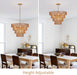 Gold Rattan Chandelier NineteenPointSeven Inch BohoChic
