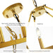 AntiqueGold Wagon Wheel Chandelier 47 Inch TwoTier