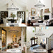 30 Lights Black Extra Large Wagon Wheel Chandelier, 60 Inch Farmhouse Industrial Ceiling Light Fixture for High Ceiling Outdoor Porch Living Dining Room Foyer Entryway, E12