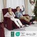 57" Power Loveseat Recliner, Electric Reclining Loveseat Sofa with Heat and Vibration, Cupholders, USB Charge Ports for Living Room 6314 (Burgundy, Loveseat)