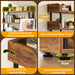 Six Tier Rustic Brown Bookshelf Storage OrganizerPro