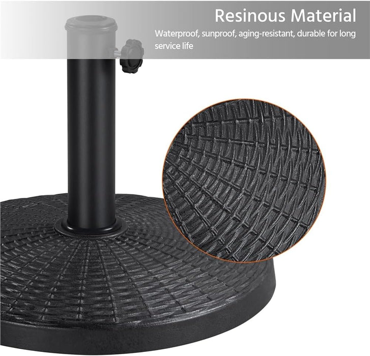 9FT Patio Umbrella with 22Lb Umbrella Base Included, Outdoor Market Umbrella with Push Button Tilt, Crank and Sturdy Ribs, Outdoor Yard Sun Shade W/Stand Heavy Duty