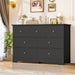 Black Dresser, Dresser for Bedroom, 7 Drawer Chest of Drawers