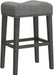 Coco Upholstered Backless Saddle Seat Bar Stools 29" Height Set of 2, Gray