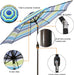9' Outdoor Patio Umbrella, Outdoor Table Umbrella, Yard Umbrella, Market Umbrella with 8 Sturdy Ribs, Push Button Tilt and Crank