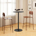 round Bistro Table, Height Adjustable Bar Height Cocktail Table, High Top Pub Table Snack Table with Heavy-Duty Metal Base for Home Bar, Dining Room, Restaurant, Black