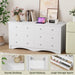 Eggshell WardrobeSystem USB Power Outlet 6 Drawers