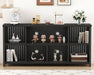 Black 63 Inch Multifunctional Industrial Bookshelf Storage