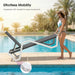Lounge Chair Outdoor Set of 2 W/Armrest for Poolside Dark Gray