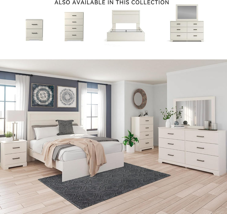 Signature Design by Ashley Stelsie 6 Drawer Bedroom Dresser, White, 60 Inch