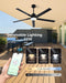 Smart Outdoor Ceiling Fan With Silent Brushless Motor