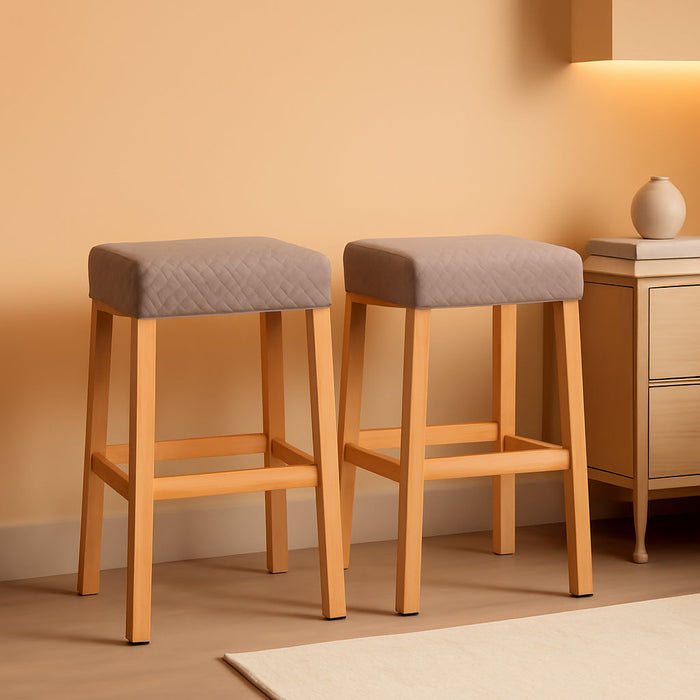 Stool Covers Rectangle - 2 Pack Stretch Waterproof Saddle Seat Cover Counter Bar Stools Bar Chairs Covers Kitchen Island Chairs Cushion Protector