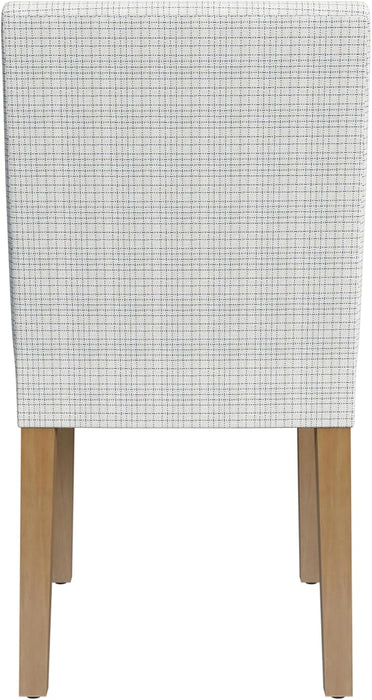 Home Decor |Classic Upholstered Parsons Dining Chairs |Decorative Home Furniture, Cream Mini Grid Pattern (Single Pack)