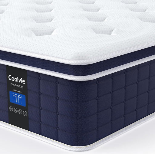 12 Inch Twin XL Mattress, Hybrid XL Twin Mattress in a Box, Medium Firm Feel, 3 Layer Premium Foam with Pocket Springs for Motion Isolation and Pressure Relieving, 100-Night Trial