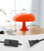 Orange Mushroom Lamp, Mid Century Modern Table Lamp for Bedroom, Minimalist Mushroom Decor Bedside Small Lamps, 2700K(Bulb Included, Plug Powered)