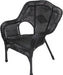 Wicker Outdoor Patio Conversation Set - Black - 4Pc