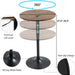 24" round Bar Table, Bistro Pub Table, Adjustable Height Pub Table, 360° Swivel Cocktail Bar Table with Metal Base and MDF Top, Suitable for Small Space, Bar, Bistro, Café, Brown