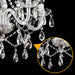 Plug In White Crystal Chandelier Pendant Illumination