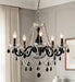 Black Crystal Chandelier Pendant Light 19in Diameter