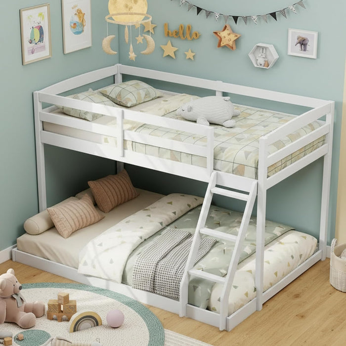 Durable Engineered Twin Over Full Bunk BedFrameSystem