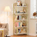 Brushed Gold FiveTier Bookshelf With Display Stand