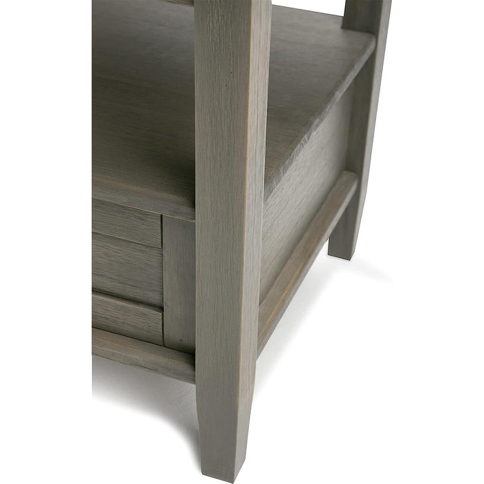 Warm Shaker Solid Wood Rectangle End Table - Farmhouse Grey