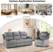 Manual Reclining Couch Set for Living Room, Include 1 Recliner Chair, 3 Seat Sofa, Soft Microfiber Recliner Sofa Furniture Set for Home and Office, Grey