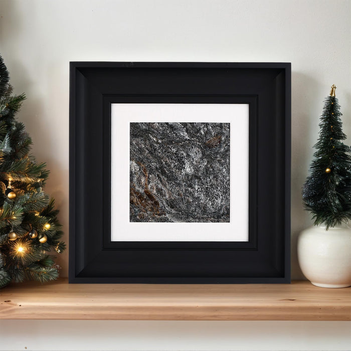 Natural Marble Decorative Wall Art Home Decor for Living Room Abstract Stone Painting Bedroom Aesthetic Office Farmhouse Fall Heavy Texture Picture Framed 14X14 Inch Platinum Diamond