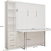 White Queen Murphy Cabinet Bed With DeskStorageSolutions