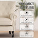 Ivory White Luxurious PU Leather Wingback Armchair