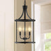 Chandelier Pendant Light Fixture, 3 Light Farmhouse Black Chandelier Pendant Lighting，Open Frame Hanging Light Fixture for Dining Room Foyer Entrance Kitchen Island