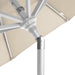 12-Year-Non-Fading, 9Ft Premium Sunbrella Patio Umbrella, Hand-Crank, Button-Tilt, White Frame, Beige Fabric
