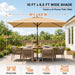 Yaheetech 6.5X10Ft Rectangular Patio Umbrella W/Easy Tilt & Crank, Tan