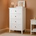 White Antique Dresser Solid Hardwood Storage Cabinet