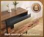 78.7 Inch Long Dresser for Bedroom, 15 Drawer Fabric Dresser for Closet, Large TV Stand for 65, 75, 85 Inch TV, Wide Chest of Drawer with Storage, 78.7" W X 12.9" D X 26.7" H, Rustic Brown
