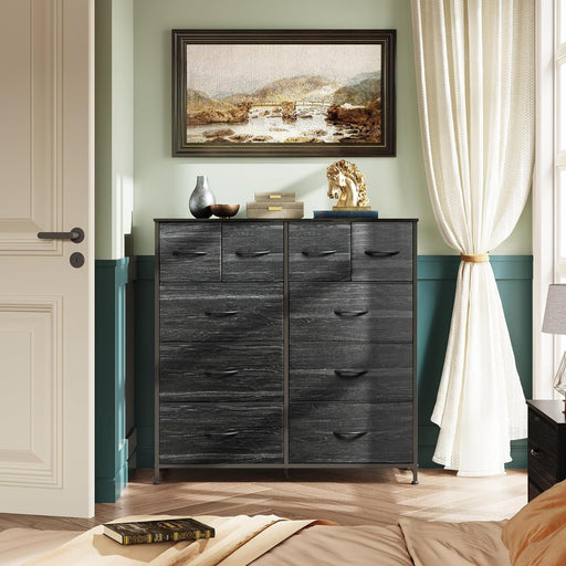 Charcoal Dresser with 10 Drawers