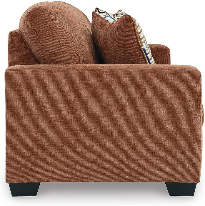 Queen Burnt Orange Contemporary Luxury Sofa Sleeper