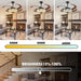 48" Tiffany Retractable Ceiling Fan with Light - (Red Dot, Black)