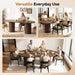 71” Oval Dining Table for 6-8 with Storage, Fluted Base, Walnut