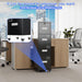 4 Drawer Metal File Cabinet with Lock, Mobile Heavy Duty Steel Filing Cabinet with Full Extension Rails, for Office Workspaces, Letter Legal Size, Black, Assembly Required