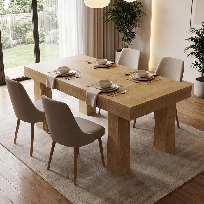 63 Inch Dining Table for 4-6 People, Rectangular Kitchen Table