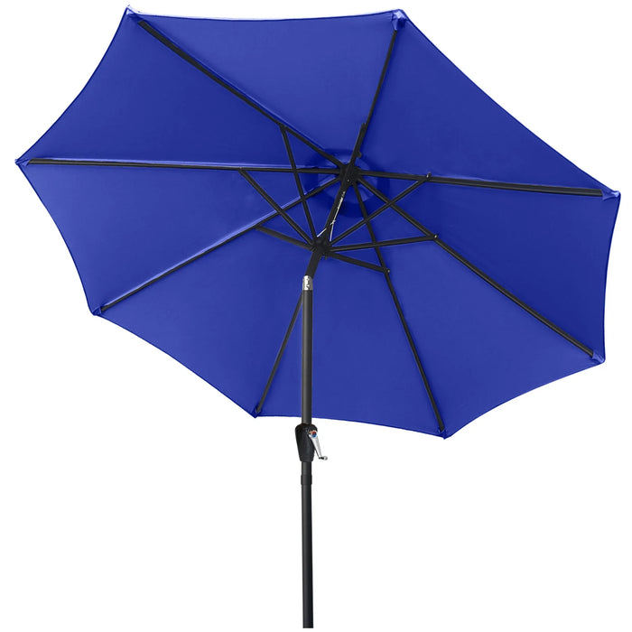 9FT Patio Umbrella with Push Button Tilt,13+Colors, Blue