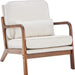 Cream Mid Century Modern Upholstered Accent Chairs