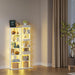 FortySevenInch White LED Bookcase With Ambient Lights