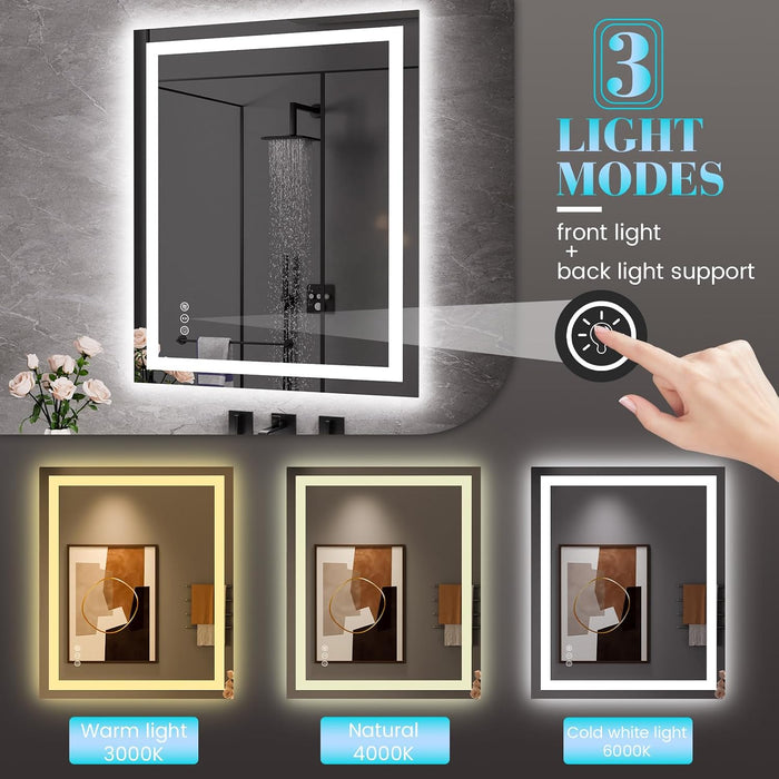 LED Bathroom Mirror, Bathroom Vanity Mirror, 30"X36"
