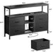 Black TV Stand with LED Lights