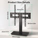 Universal TV Stand for 27 to 65 Inch LCD LED Tvs 4 Level Height Adjustable TV Stand Base with Tempered Glass Base Table Top Stand Vesa 400X400Mm