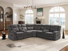 Manual Reclining Sectional Sofa with Console